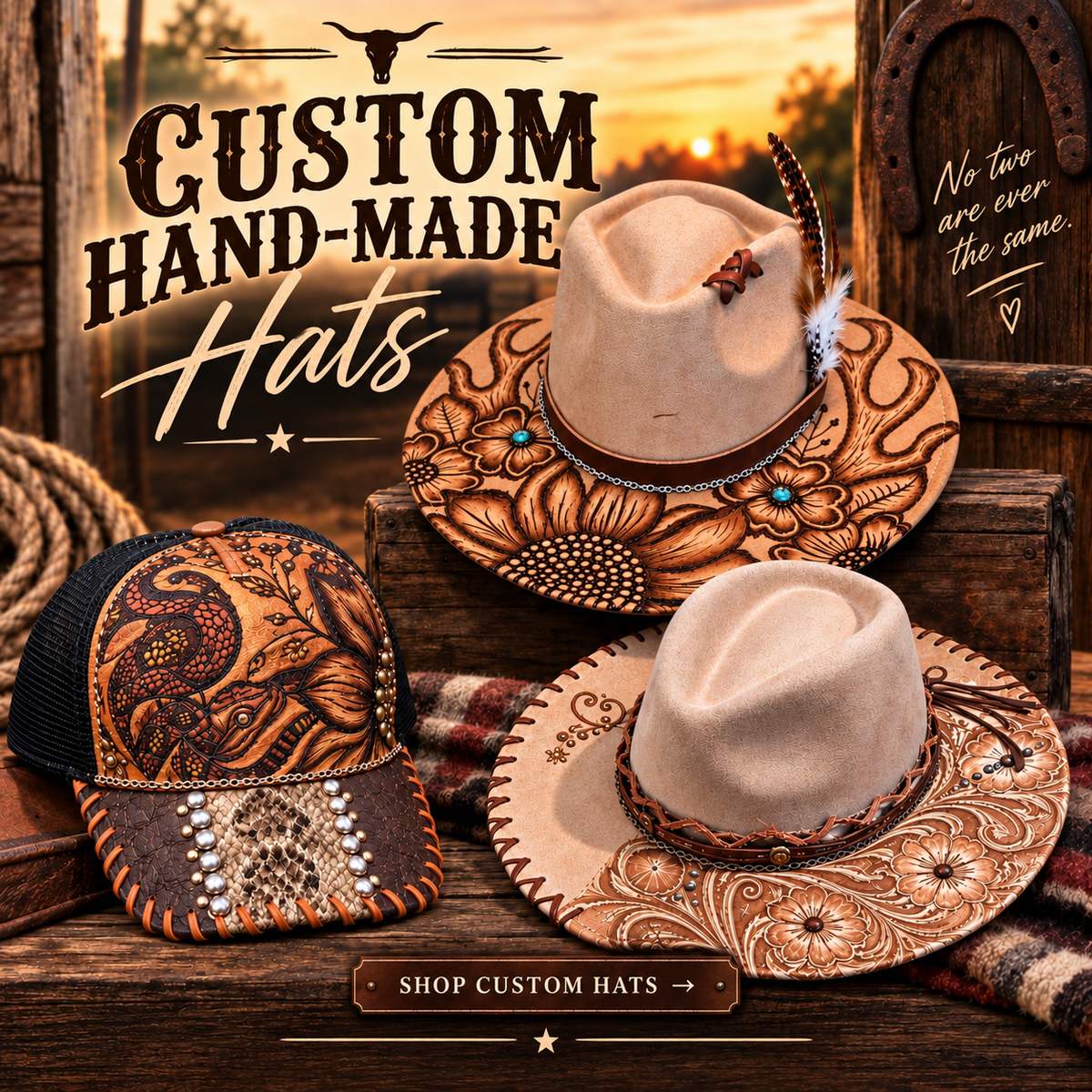 Hand-Made Hat & Hat Accessory Collection
