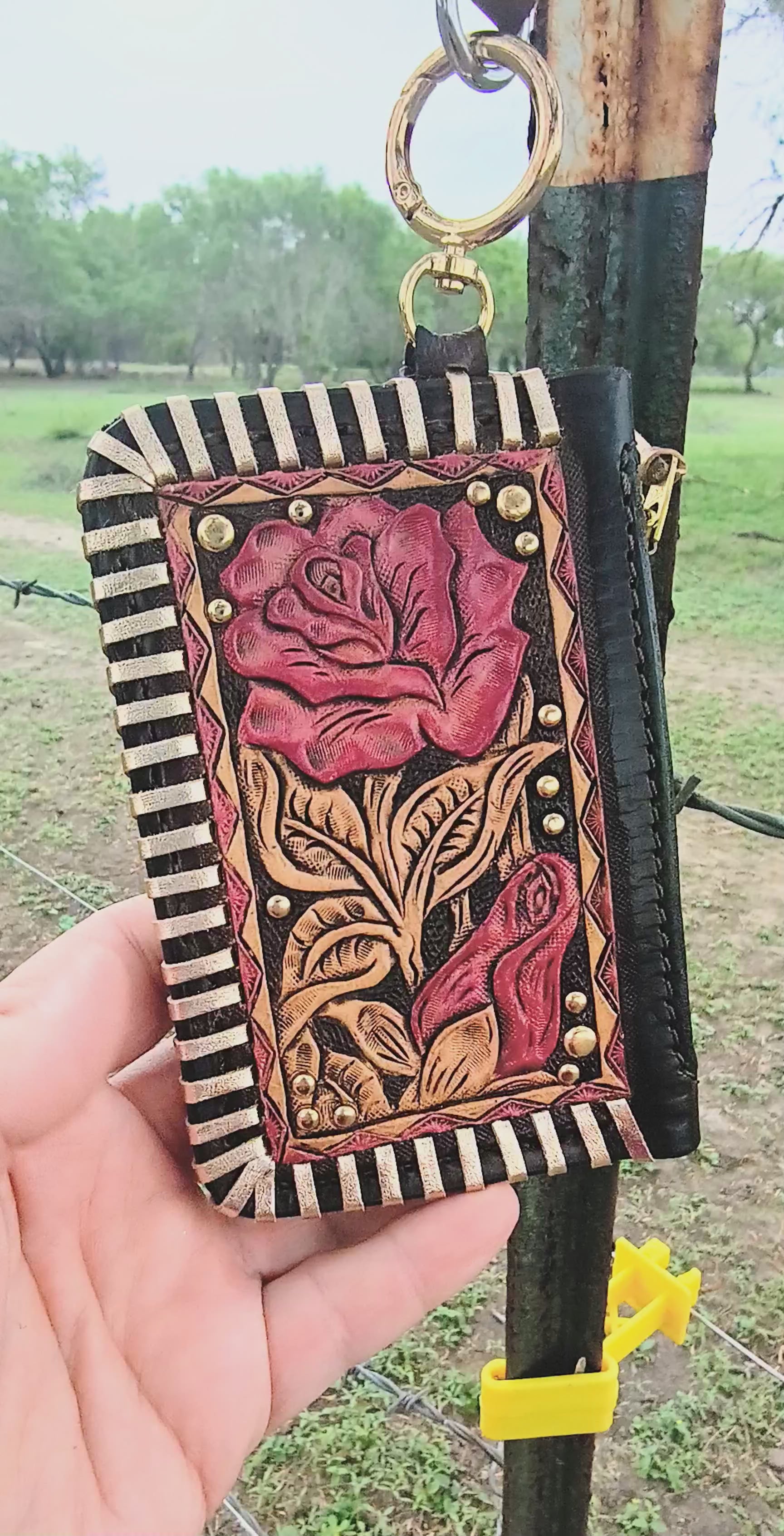 Rambling Rose - Card/Coin Wallet Wristlet