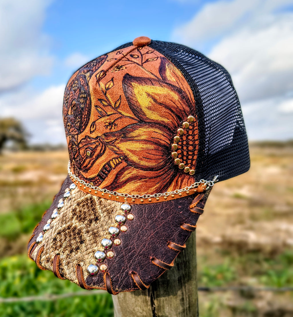Rattlesnake & Sunflower Hat