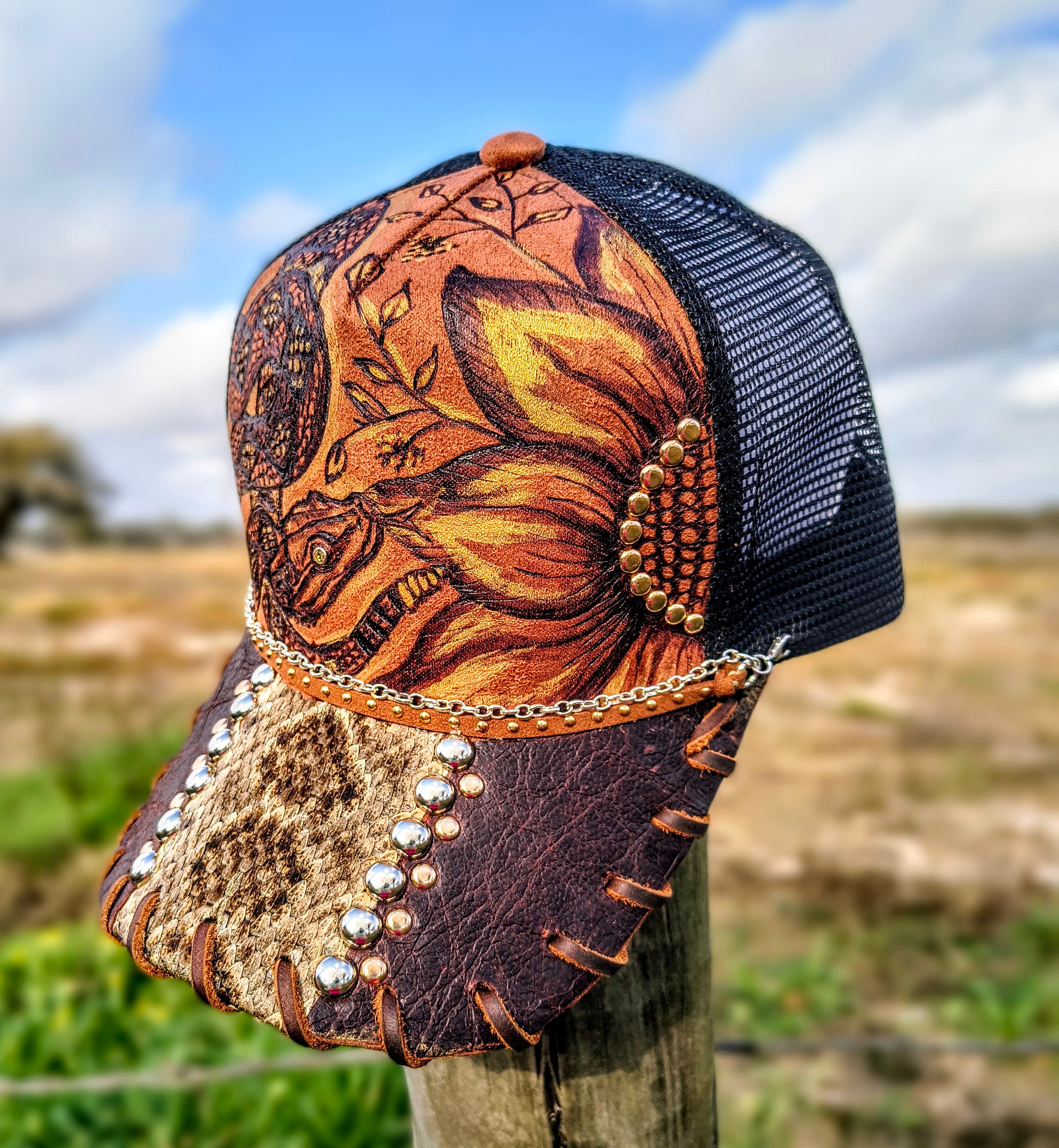 Rattlesnake & Sunflower Hat