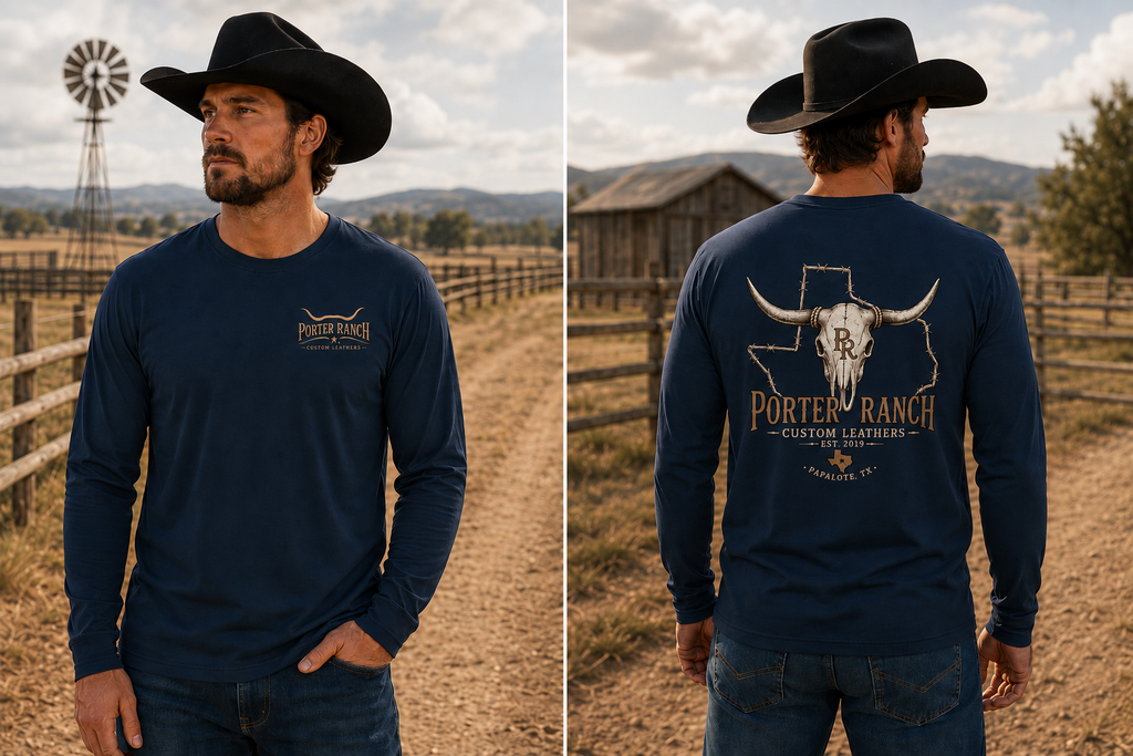 Porter Ranch - Cow Skull/Barbed Wire              (Dri-Fit/Big & Tall)
