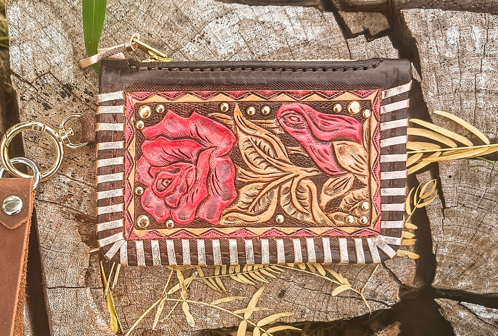 Rambling Rose - Card/Coin Wallet Wristlet