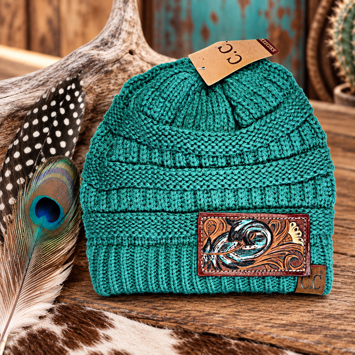 Wild West Turquoise Beanie