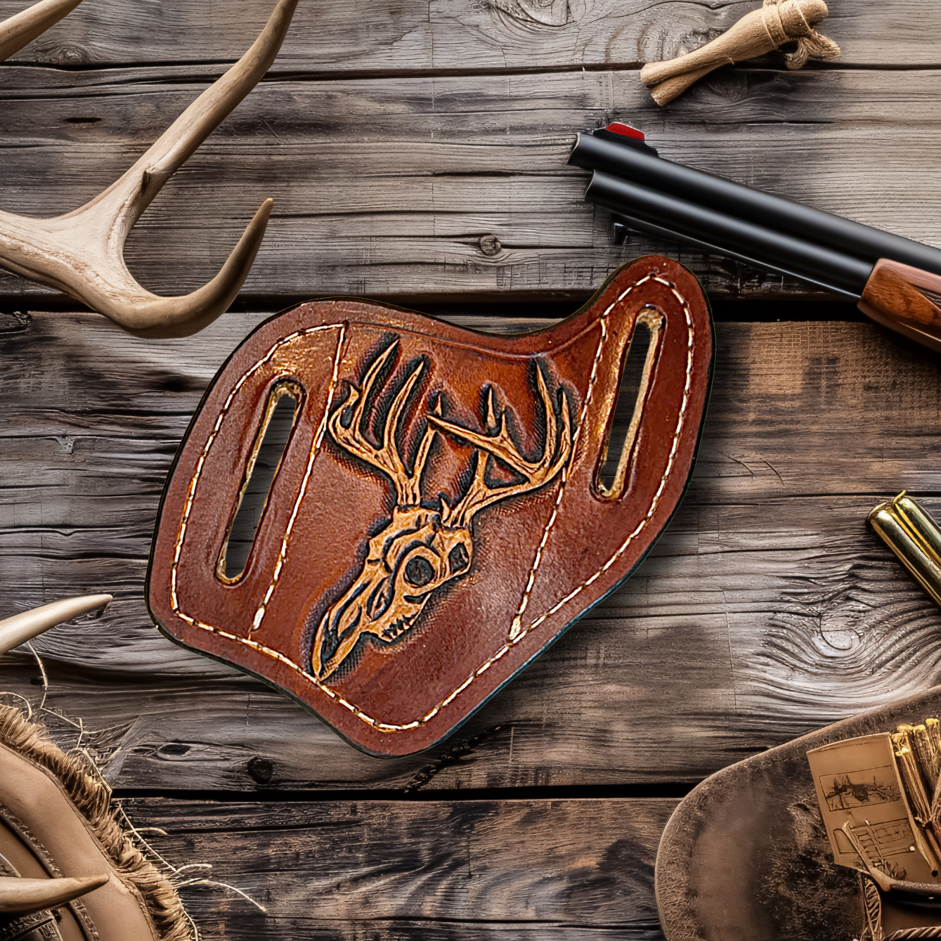 White Tail Skull - Knife Sheath