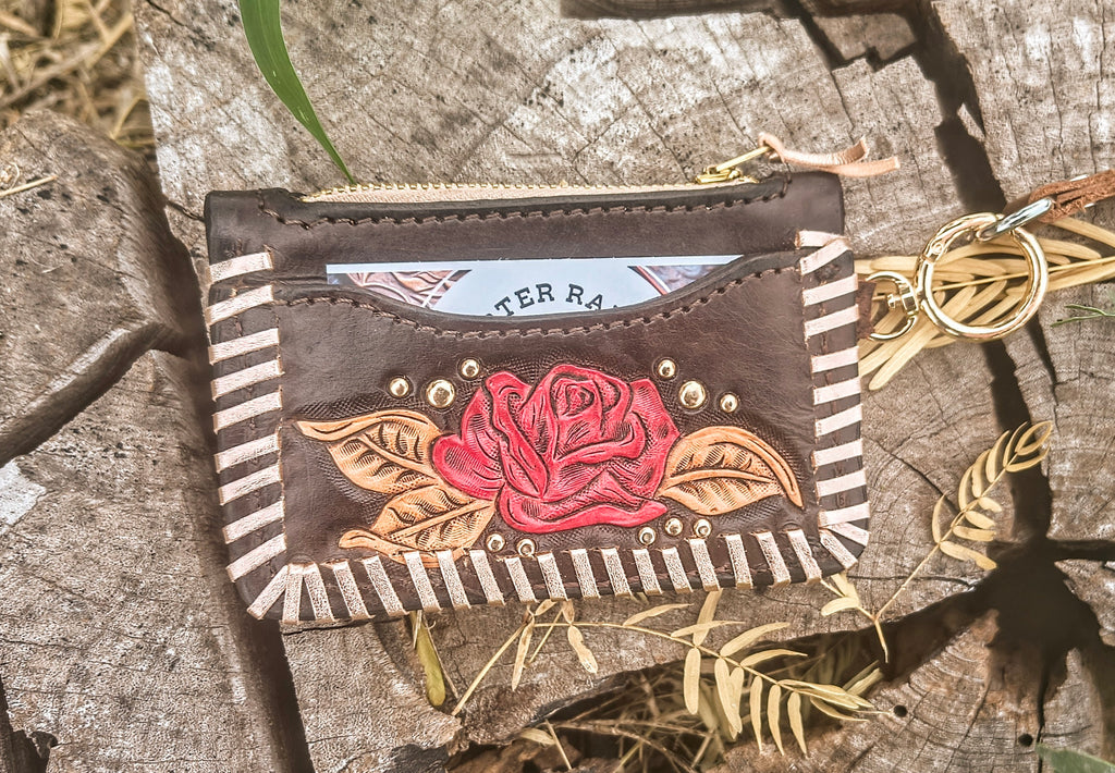 Rambling Rose - Card/Coin Wallet Wristlet