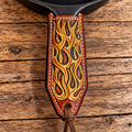 Flames - Hand Tooled Leather Cast Iron Pan Holder