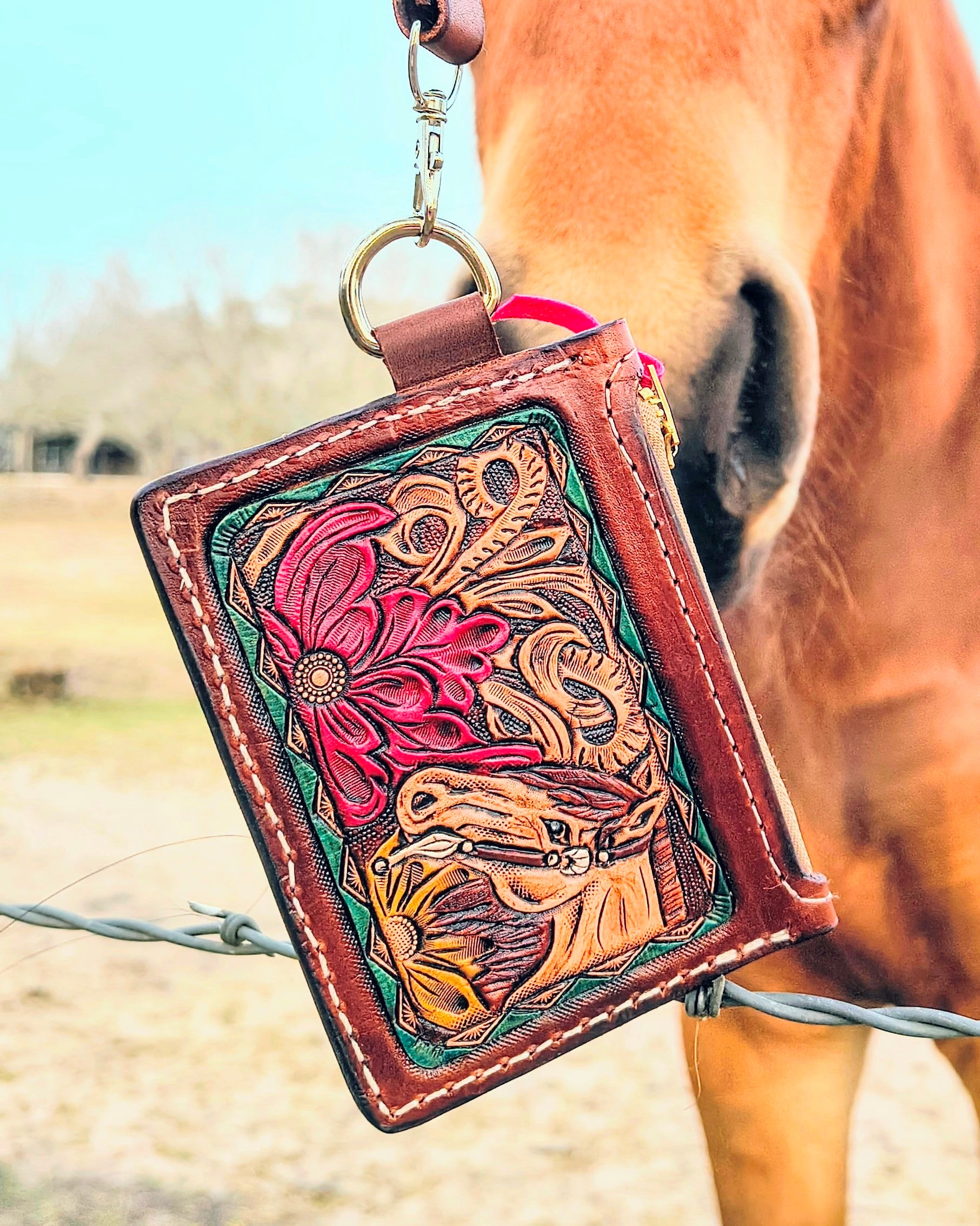 Wildflowers & Wild Horses - Card/Coin Wallet wristlet