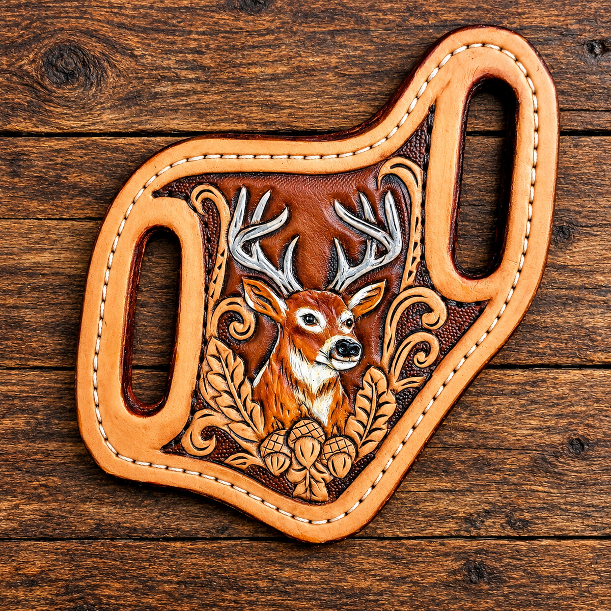 White Tail Among the Oaks - Knife Sheath