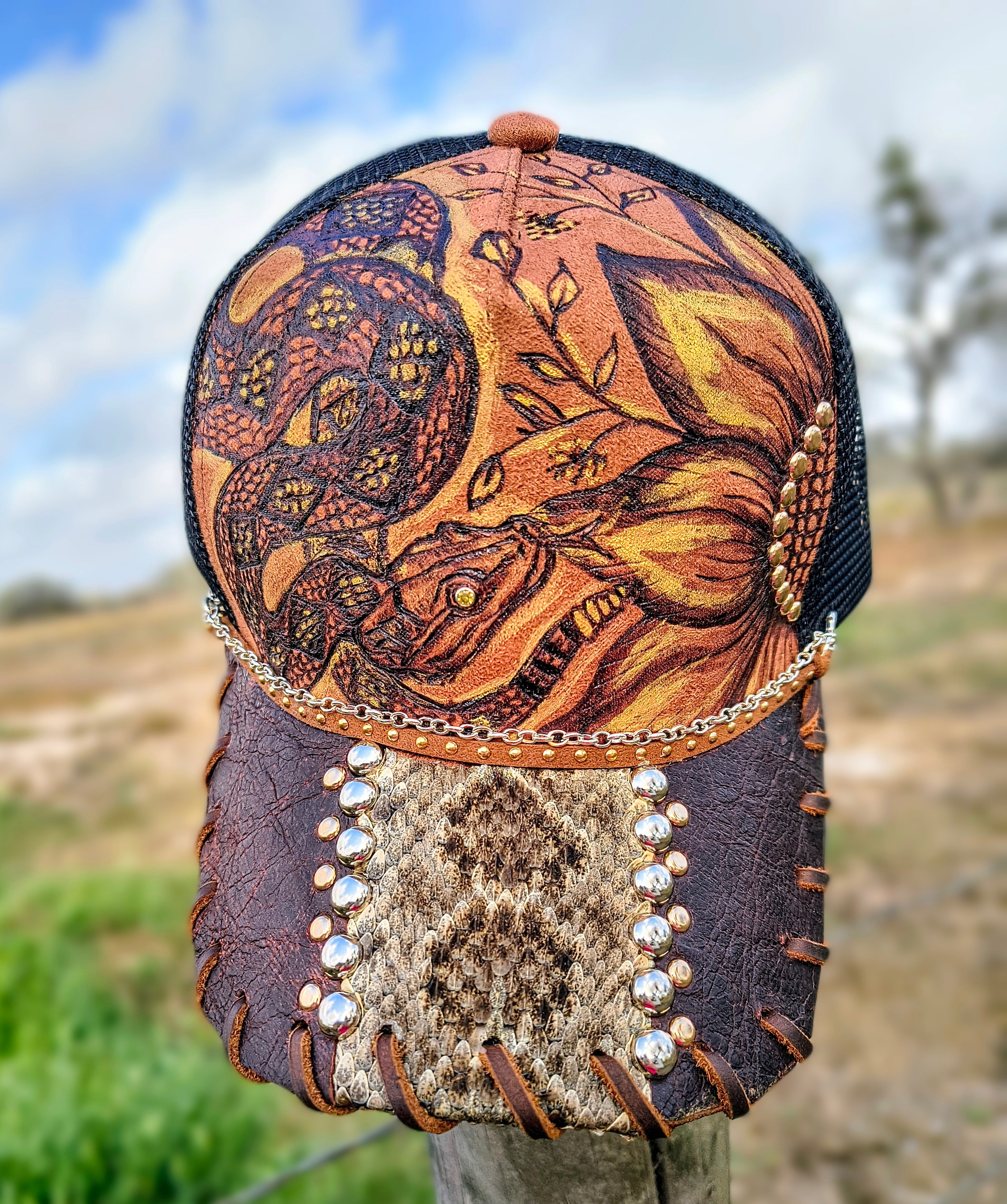 Rattlesnake & Sunflower Hat