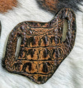 Embossed Brown Gator Knife Sheath (10-15)