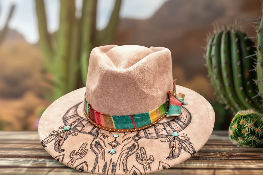 Free Spirit Hand Burned Rancher Hat