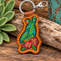 Sea Turtle - Tooled Leather Keychain