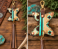 Butterfly Purse Charm - Aztec Embossed (Version 2)