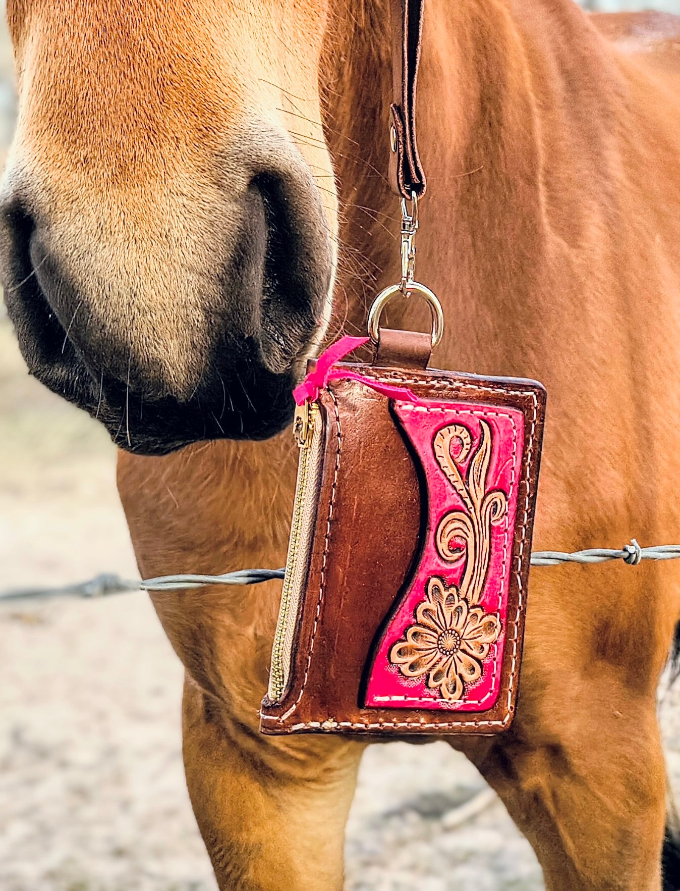Wildflowers & Wild Horses - Card/Coin Wallet wristlet