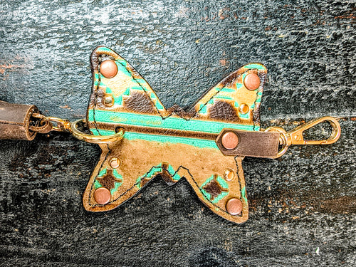 Butterfly Purse Charm - Aztec Embossed (Version 2)