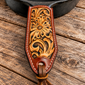 Traditional Western Floral - Hand Tooled Leather Cast Iron Pan Holder