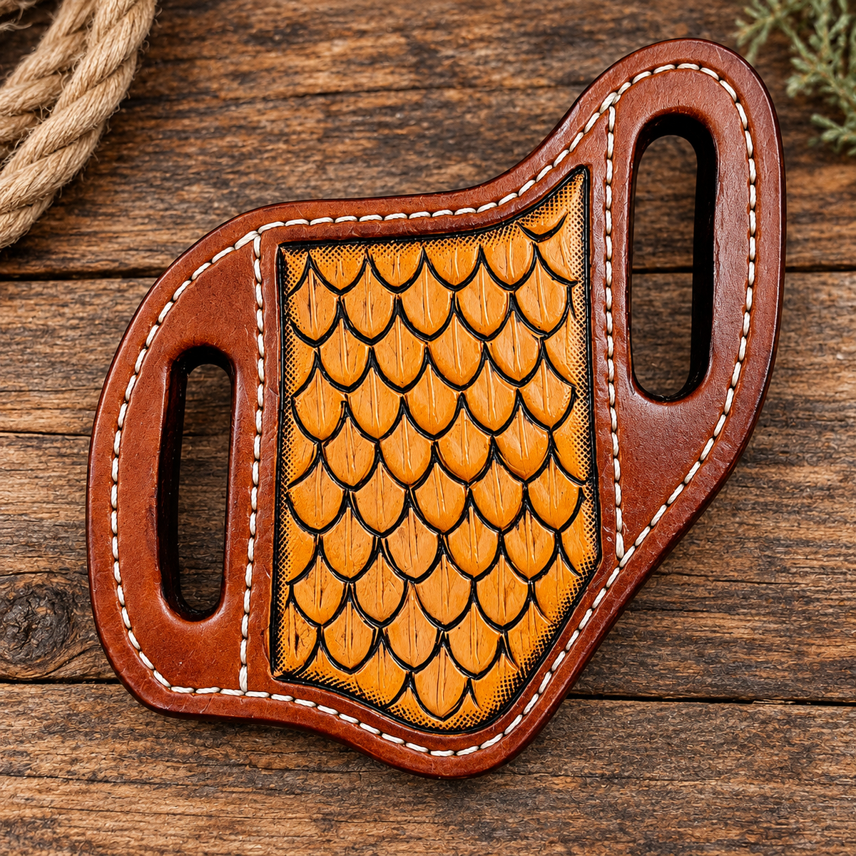 Yellow Belly Scaled- Knife Sheath
