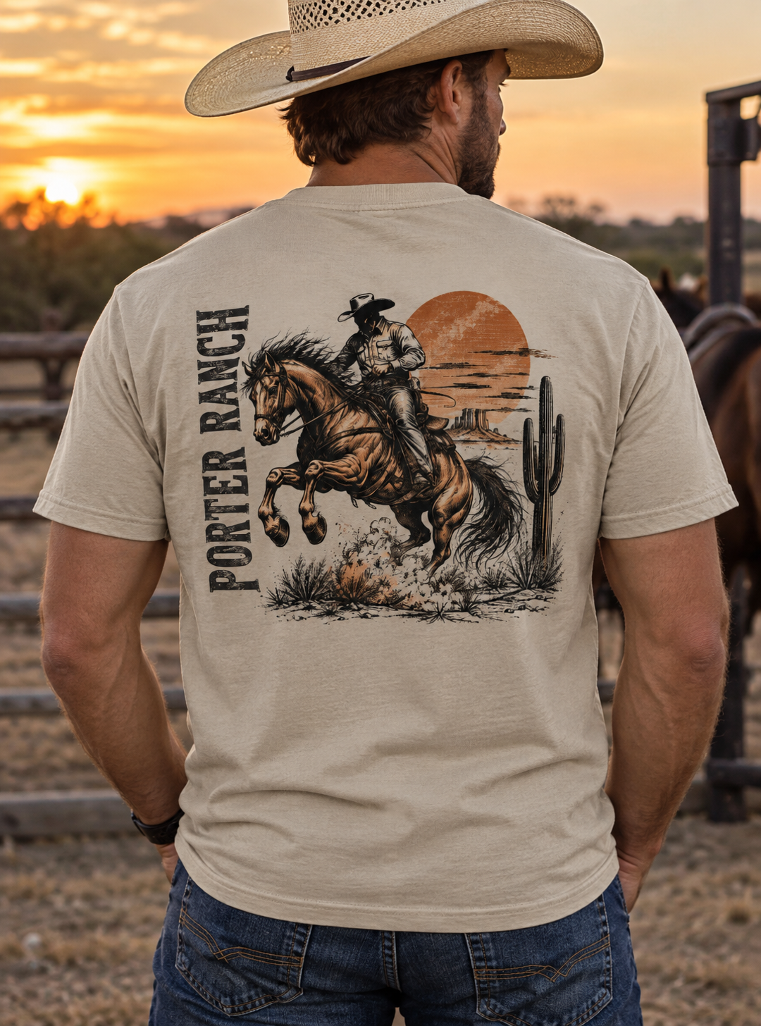 Cowboy Rides Away