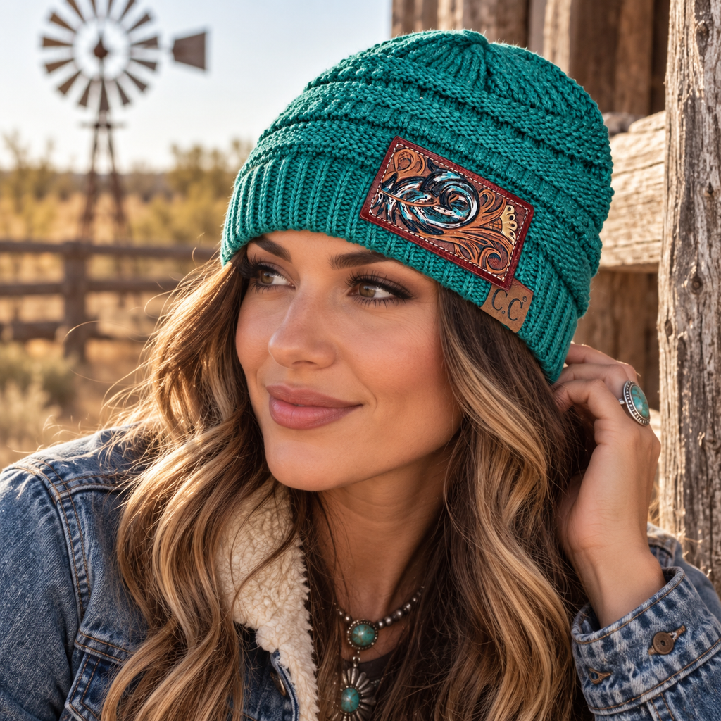 Wild West Turquoise Beanie