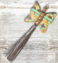 Butterfly Purse Charm - Aztec Embossed